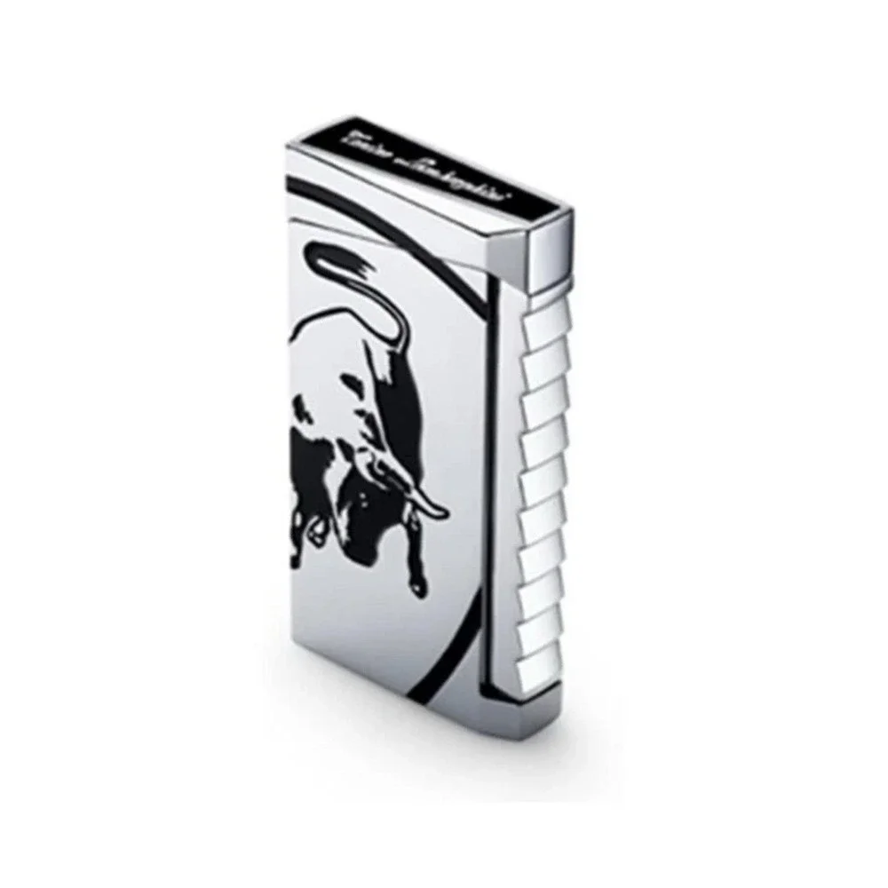 Lamborghini Il Toro Single Jet Butane Cigar Lighter - Black - New
